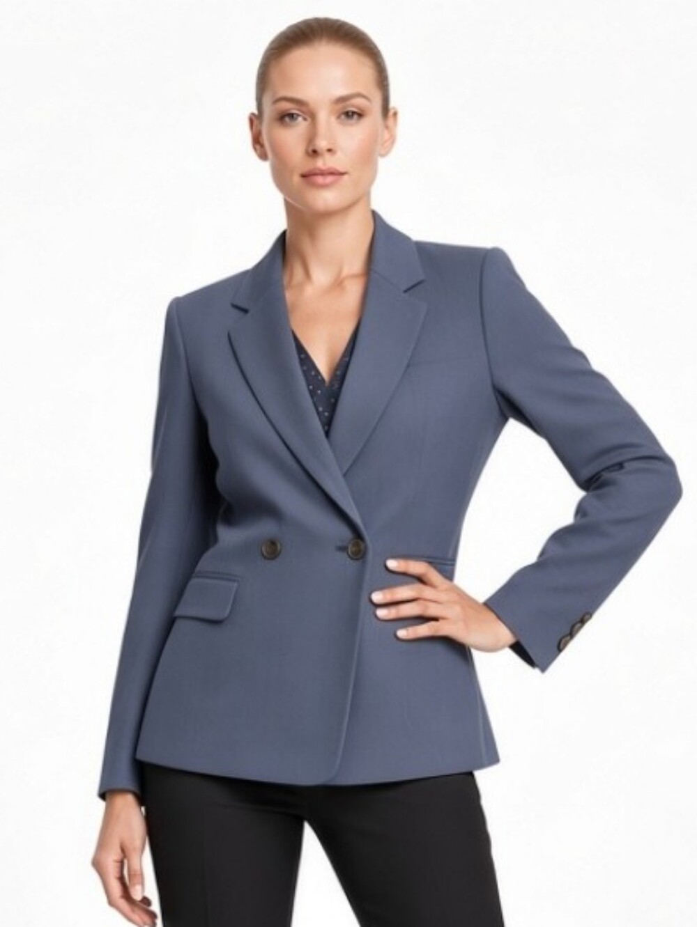Banana Republic Cotton Blend Periwinkle Petite Blazer (Sz:2)